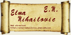 Elma Mihailović vizit kartica